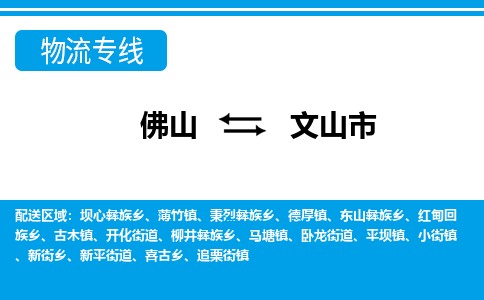 佛山到文山市物流专线_佛山至文山市物流公司_佛山到文山市货运专线